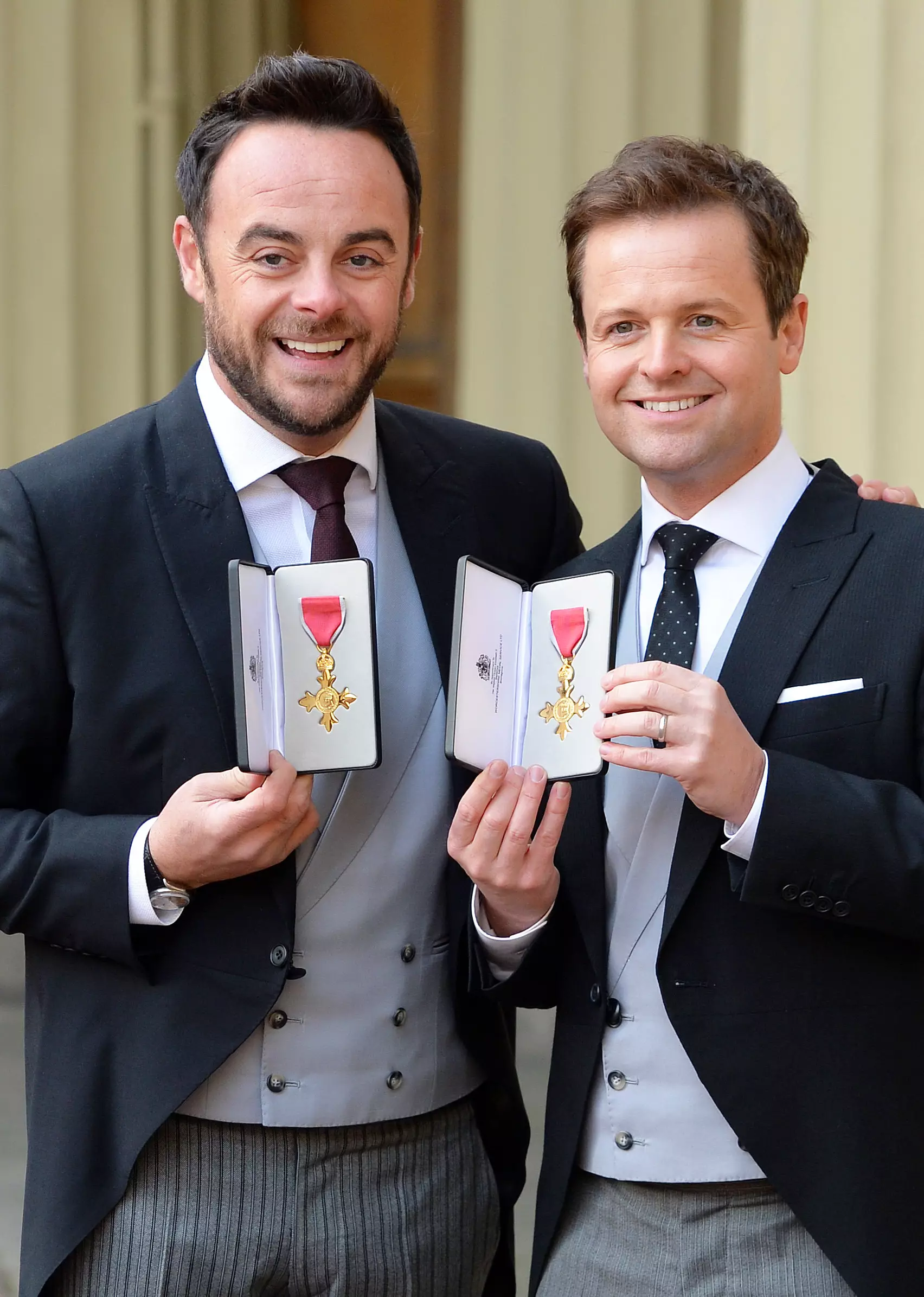 Ant and Dec receiving their OBE