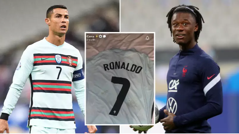 Eduardo Camavinga's Reaction To Getting Cristiano Ronaldo's Shirt Is Genuinely Priceless