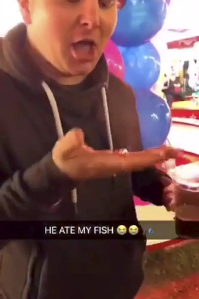 The man has been banned from owning fish for five years.