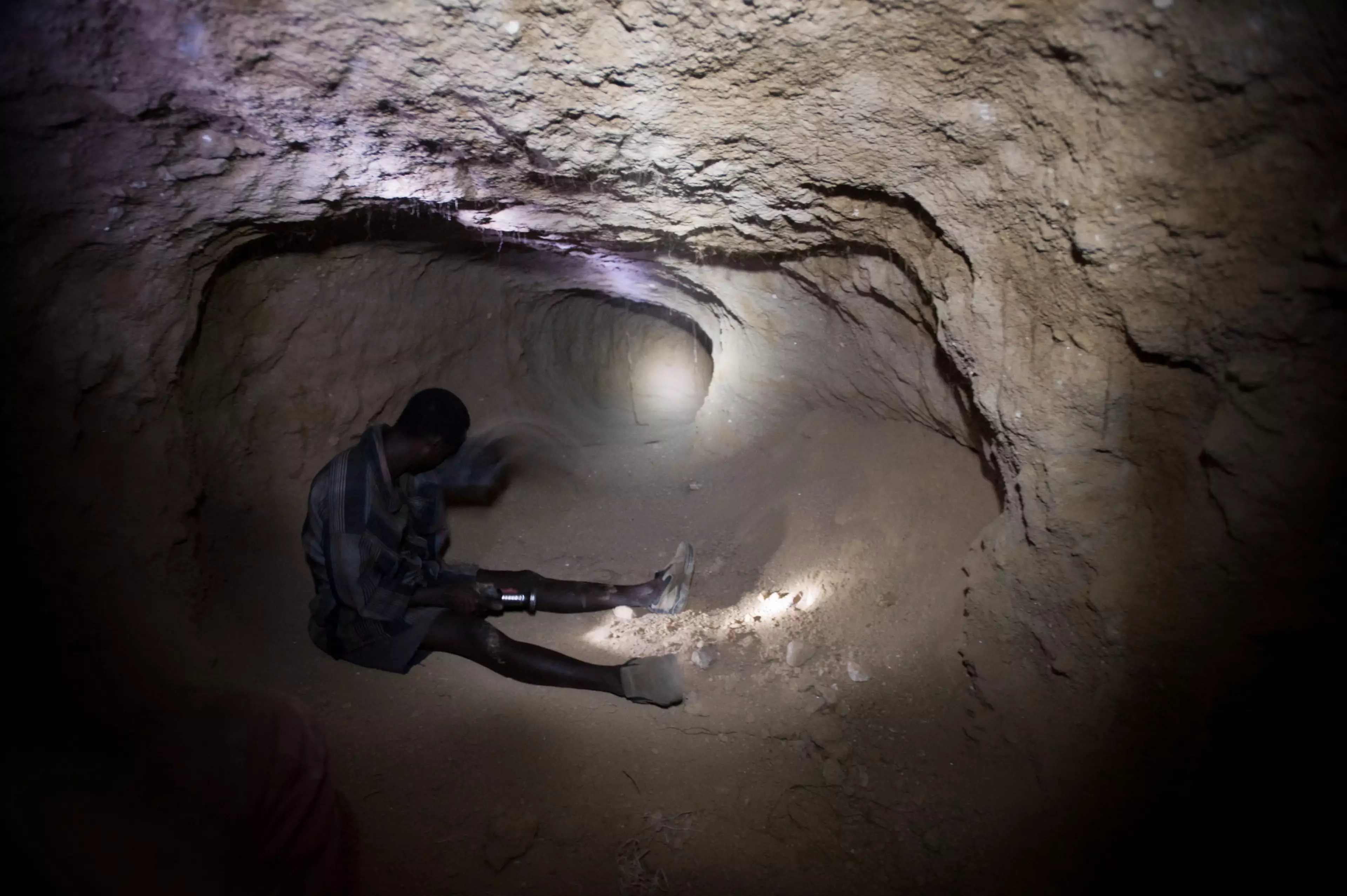 A small-scale miner in Tanzania.
