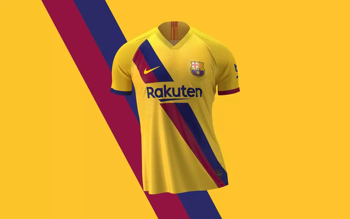 Bright, colourful and with a sash, better than the home shirt. Image: FC Barcelona 