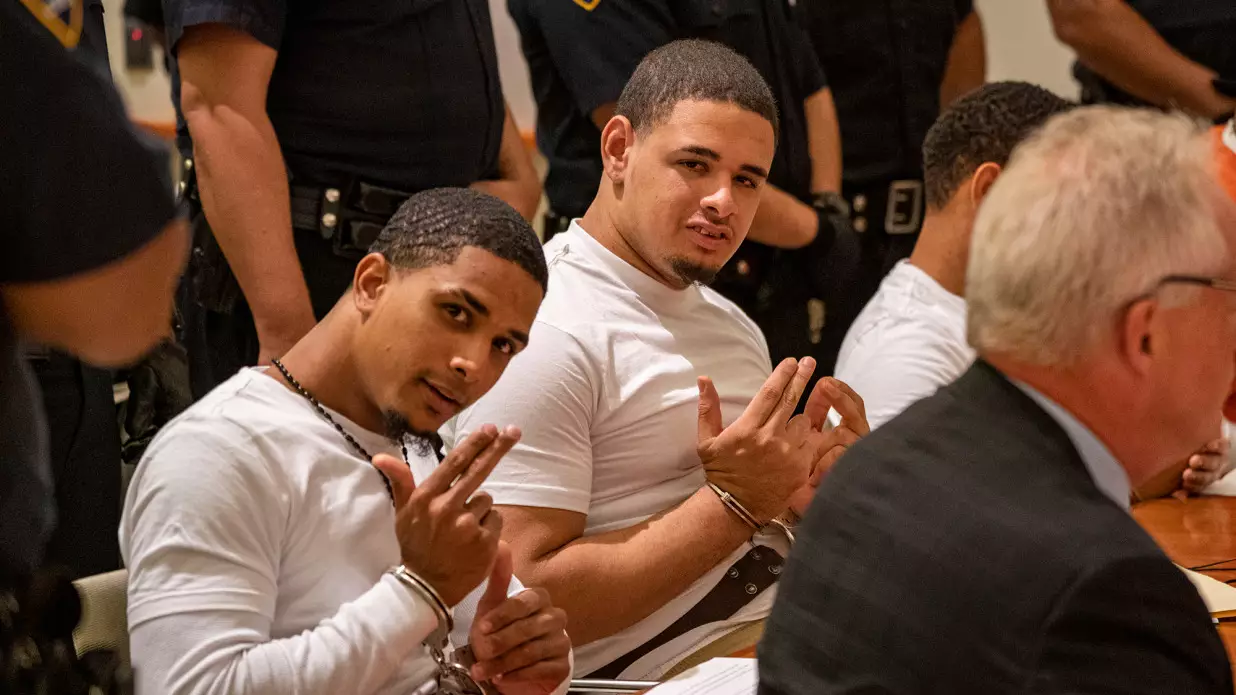 Remorseless Convicted Killers Make Gang Sign In Court