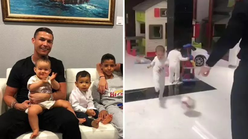 Cristiano Ronaldo's 1 Year Old Son Mateo Is Already Displaying Incredible Technique 