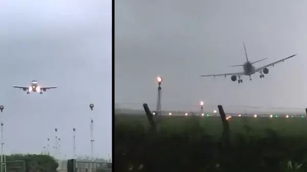 Video Shows Plane Making Dramatic Landing During Hurricane Ophelia  