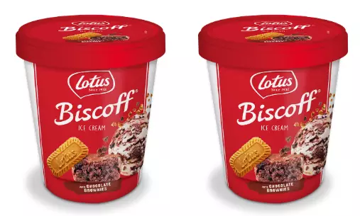 B&M is selling a Lotus Biscoff ice cream and it's packed with mouthwatering chocolate brownie (