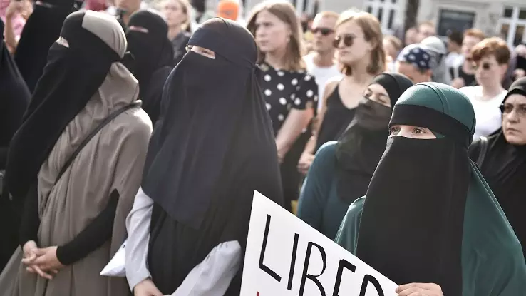 Denmark Sees Hundreds Of Protesters As 'Burqa Ban' Comes Into Force