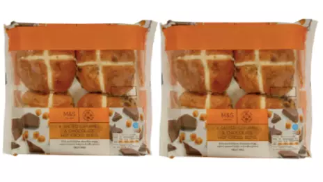 Salted Caramel And Chocolate Hot Cross Buns Are Back In M&S