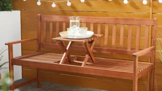 Aldi Is Selling Benches With Pop Up Picnic Trays