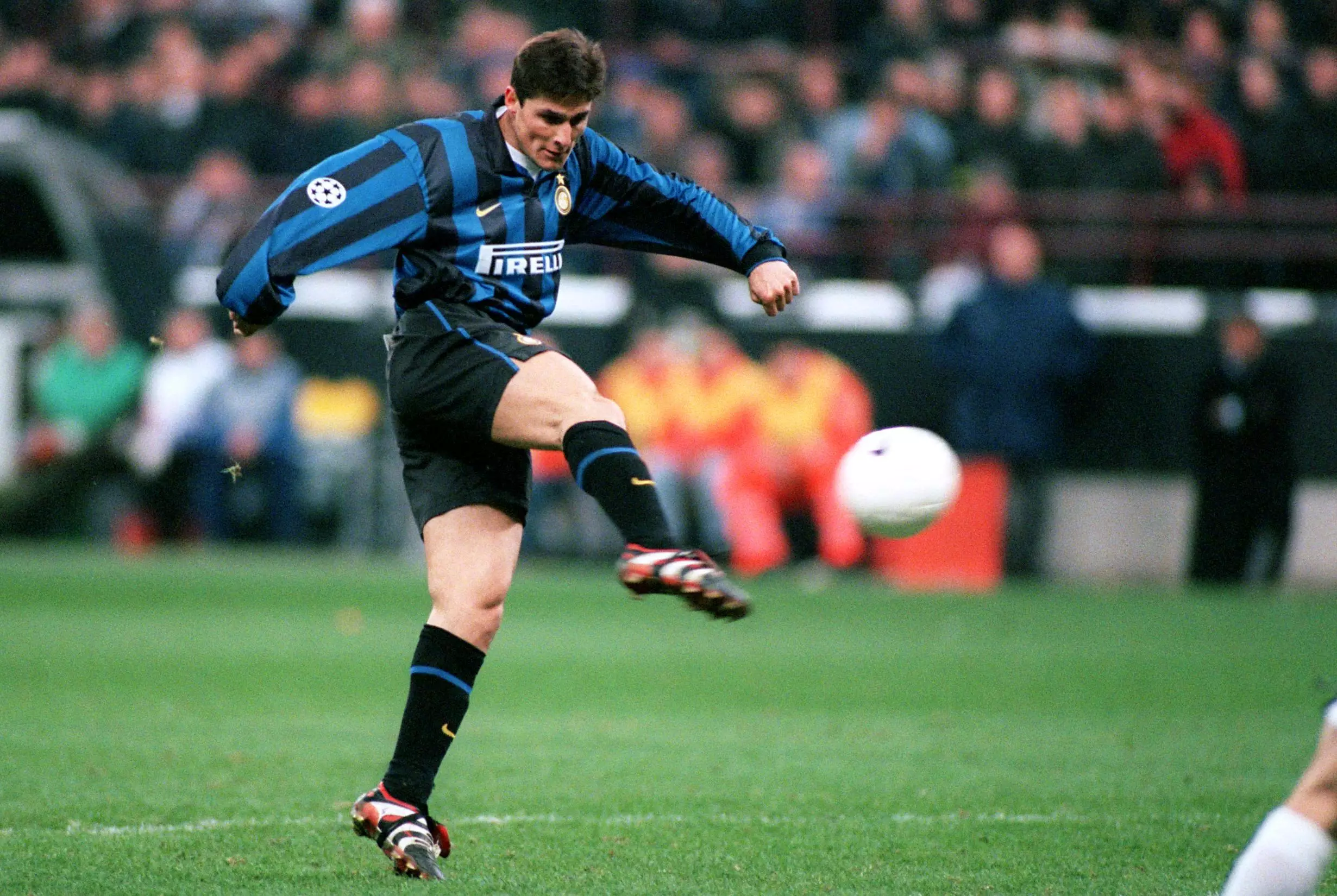 Inter icon Javier Zanetti wore many Pirelli kits. Image: PA Images