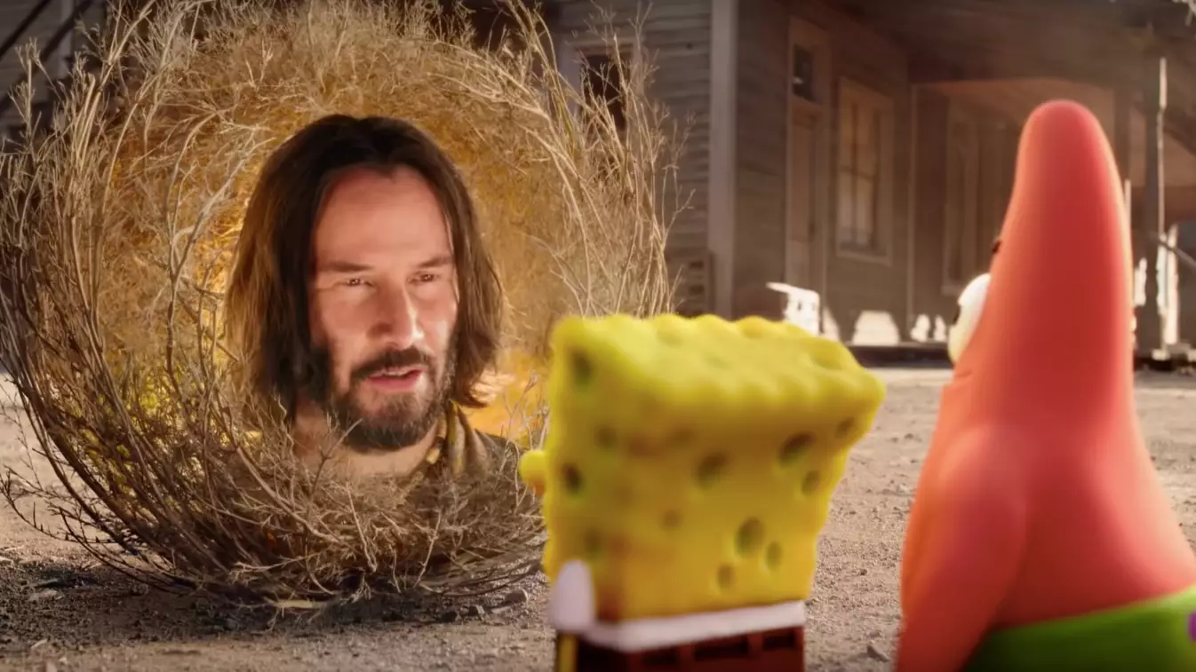 Keanu Reeves Is A Tumbleweed In New SpongeBob Movie Trailer
