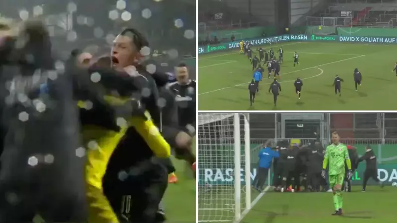 The Incredible Scenes At Full-Time After German Second Division Side Holstein Kiel Knock Out Bayern Munich