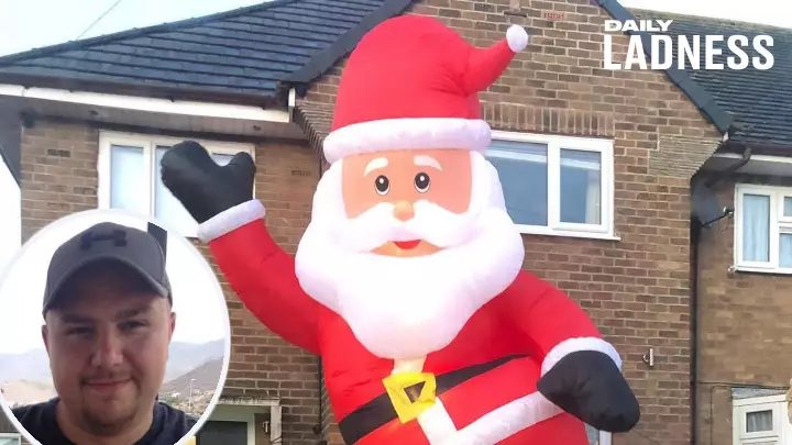 Dad Accidentally Orders Inflatable Santa The Size Of His House From eBay