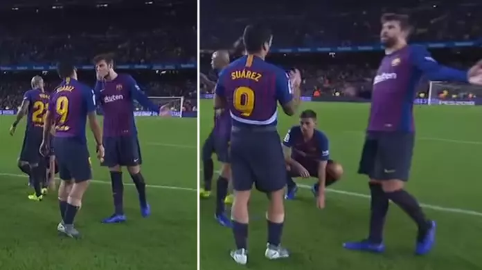 What A Furious Luis Suarez Said To Gerard Pique After Barcelona's Defeat To Betis