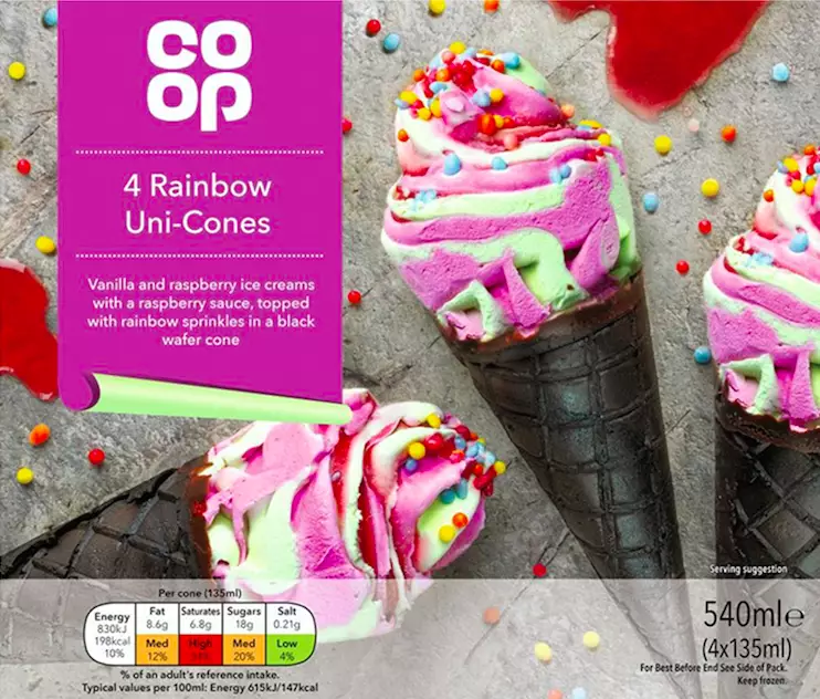 The cones are available from Co-op too (