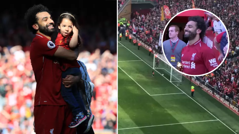 Anfield Erupts As Salah's Daughter Scores Goal In Front Of The Kop End 