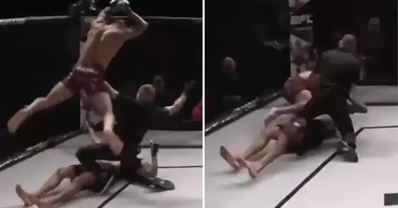When An MMA Fighter Knocked Opponent Out Cold, Then Disgustingly Jumped On Him