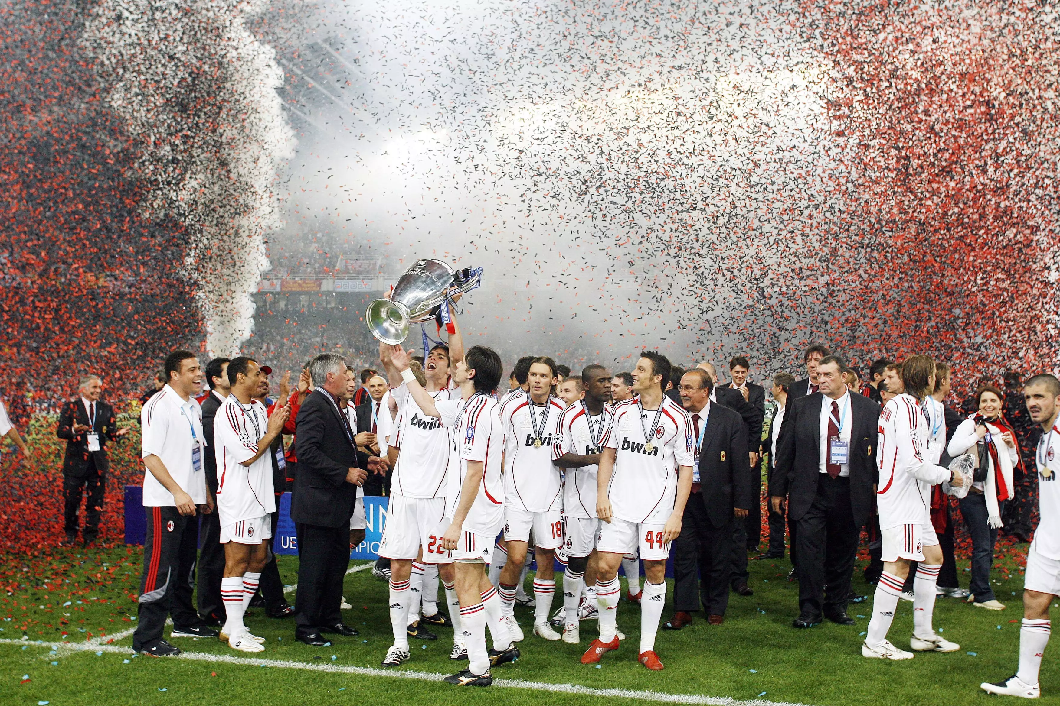 After beating United, Milan went on to win the Champions League in Athens. Image: PA Images