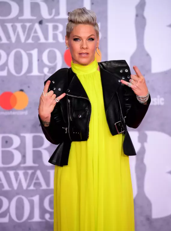 Pink at the 2019 Brit Awards.