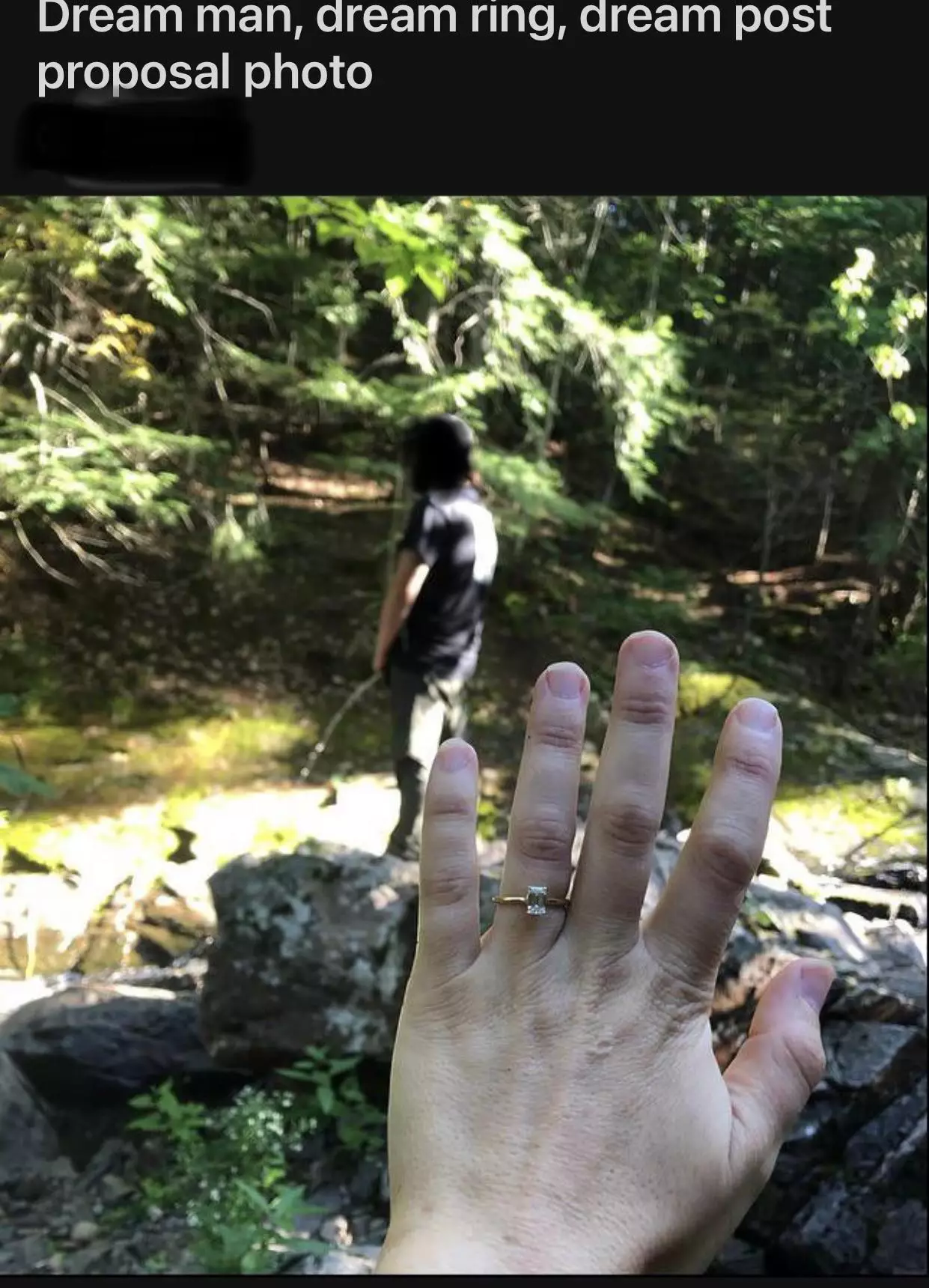 One bride-to-be chose an unusual engagement snap to share on social media (