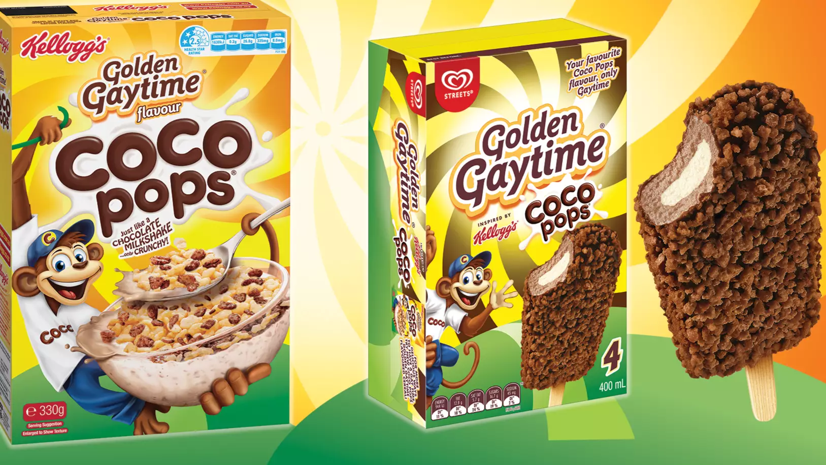 Golden Gaytime Team Up With Coco Pops To Create Honeycomb Cereal And Chocolate Ice Cream