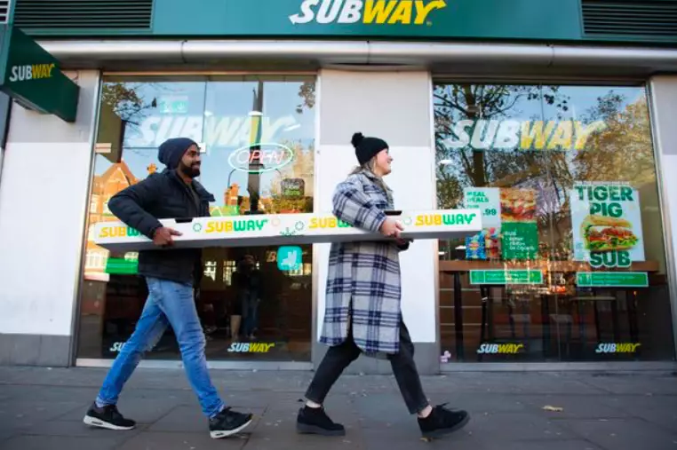 The six-foot long sub is made up of 36 pigs in blankets (