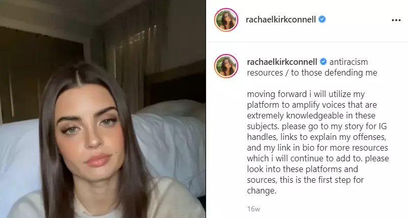 Rachael made a public apology on her Instagram (