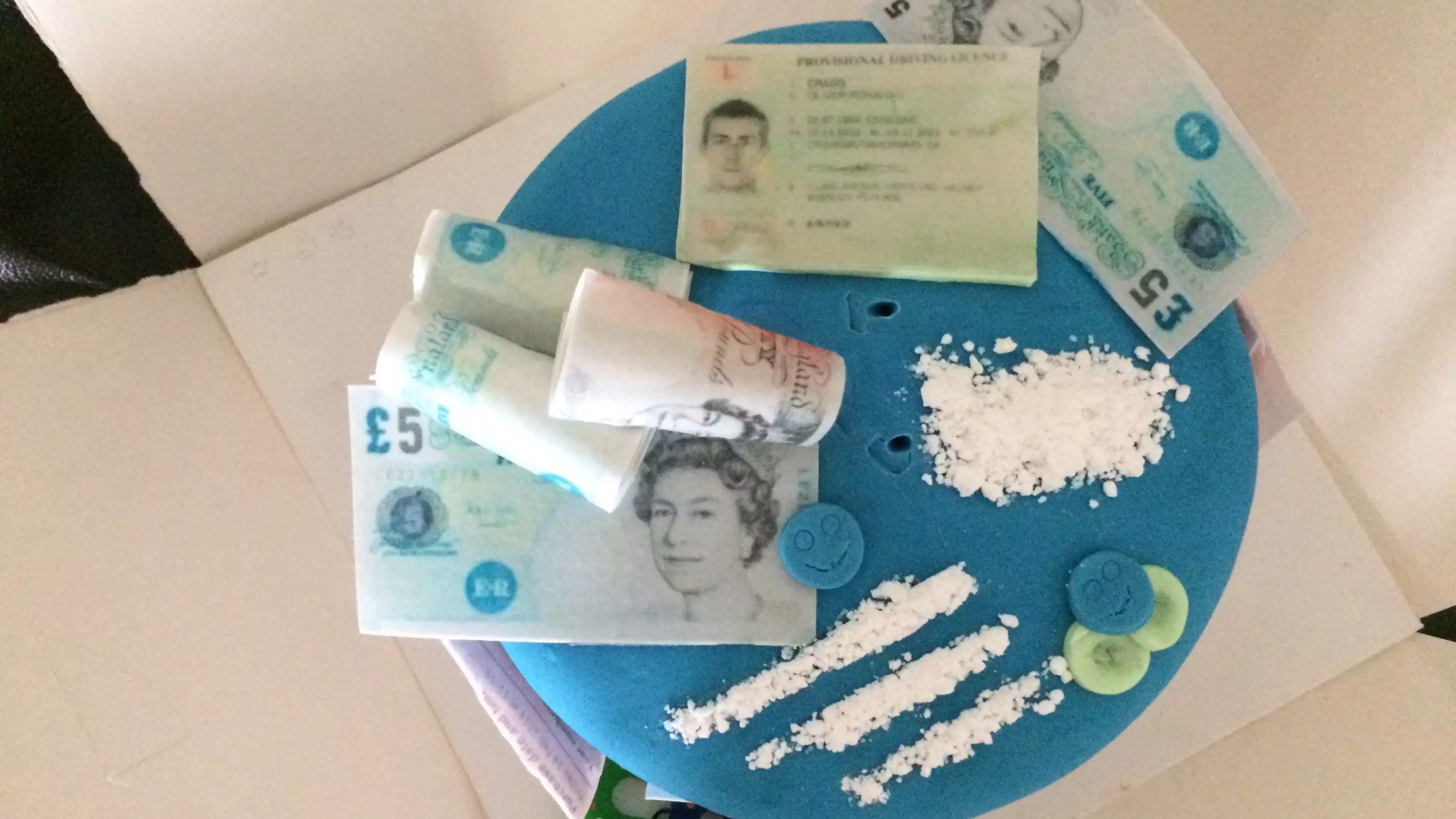 Someone Made A Cocaine And Ecstasy-Themed Birthday Cake