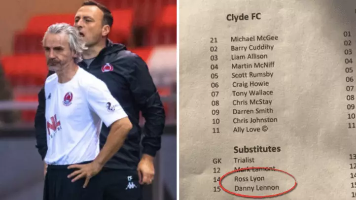 50-Year-Old Manager Danny Lennon Makes Clyde FC Debut After Subbing Himself On Against Celtic