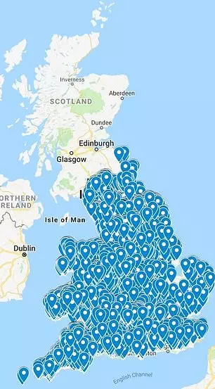 Project CALF's map of dairy farms.