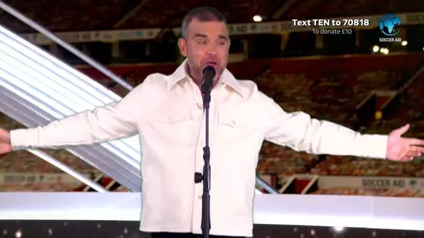 Soccer Aid Viewers Baffled As Robbie Williams Performs As Hologram