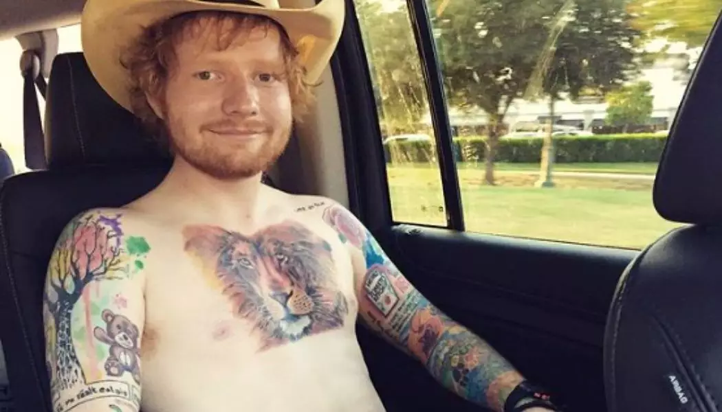 Ed Sheeran's lion tattoo on his chest is considered one of the most talked-about tattoos in the world. (