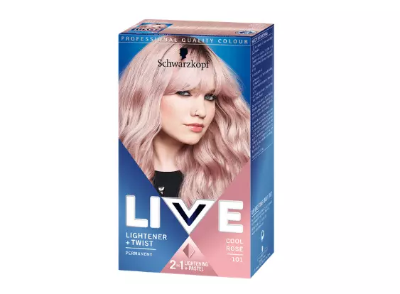 She used a pink hair dye by Schwarzkopf (