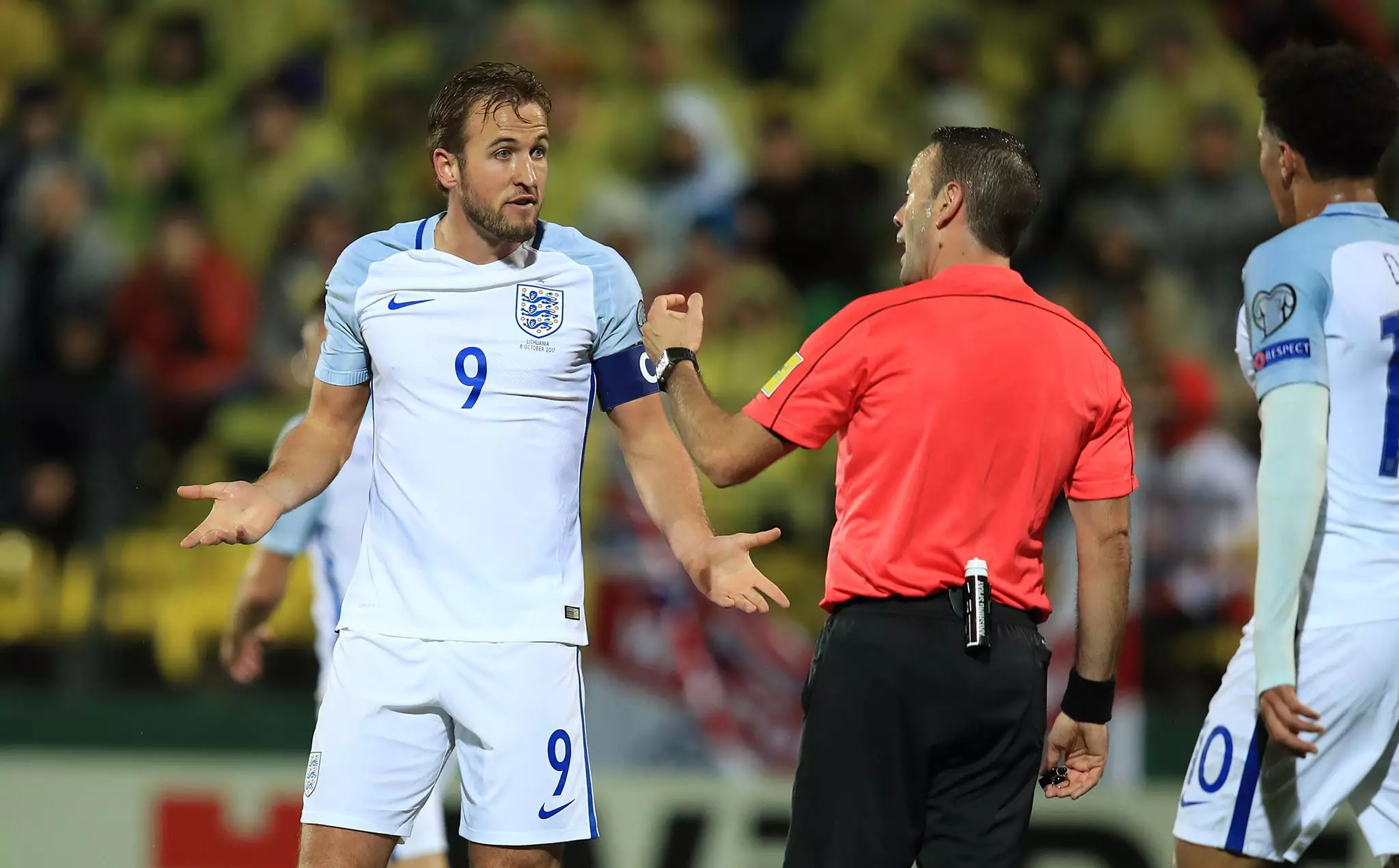 Kane donning the armband for England. Image: PA