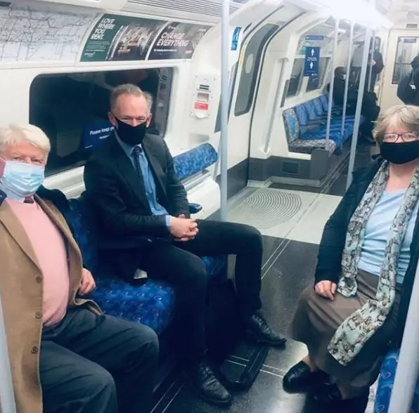 He had earlier posted a photo of him wearing a mask on board a tube.