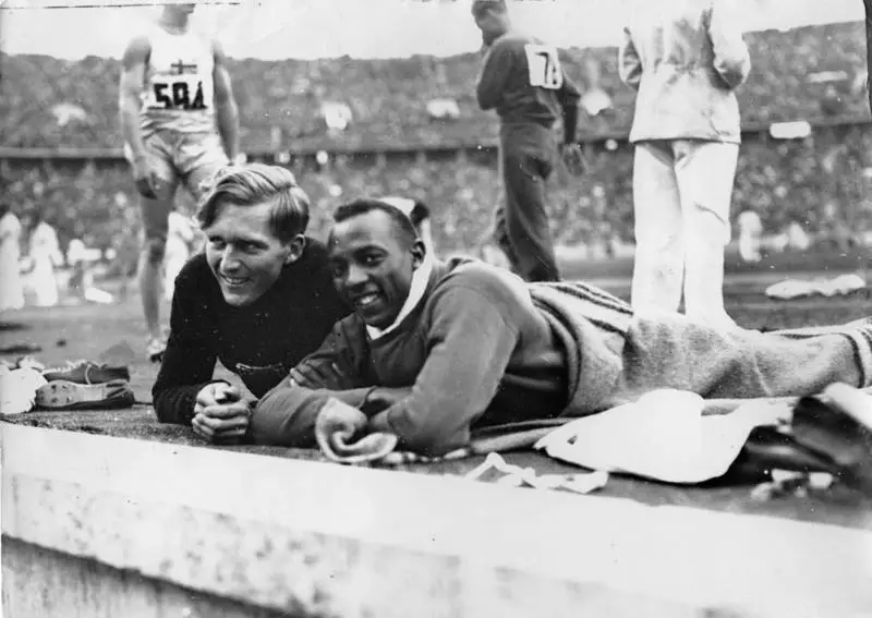 Lutz Long and Jesse Owens pictured in 1936.
