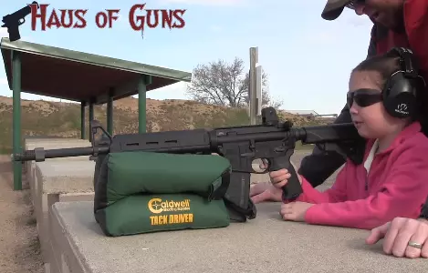 WATCH: Little Girl Taught How To Shoot Semi-Automatic AR-15 By Her Dad