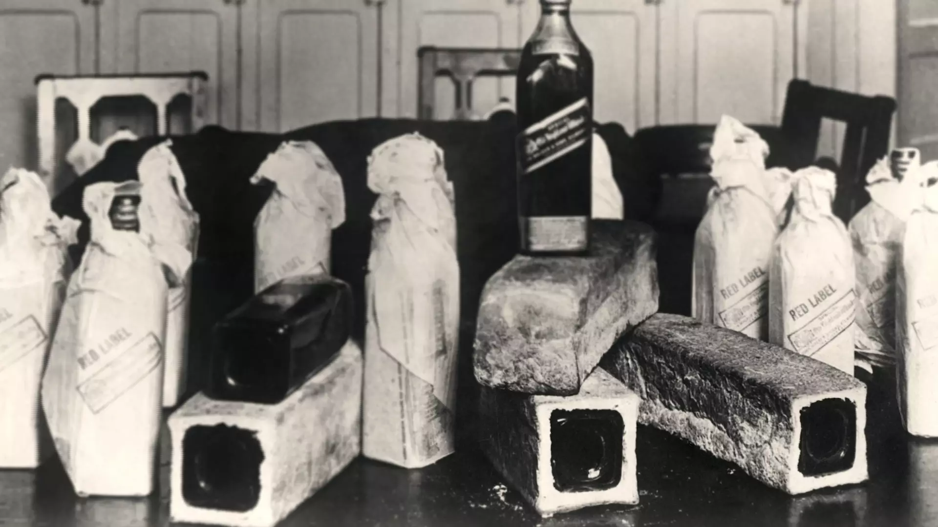 Bottles of whisky were hidden in loaves of bread