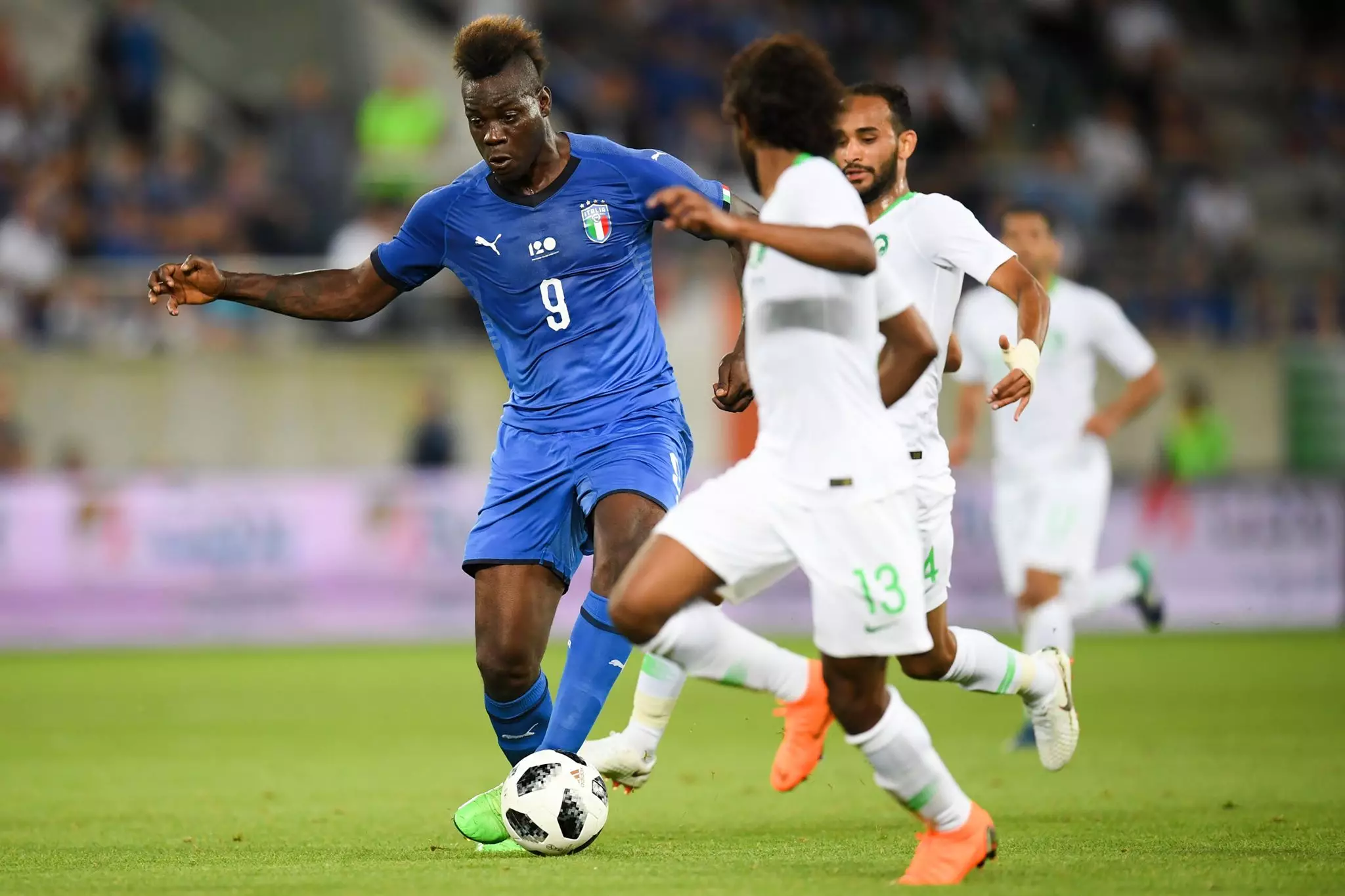 Balotelli in action for Italy. Image: PA