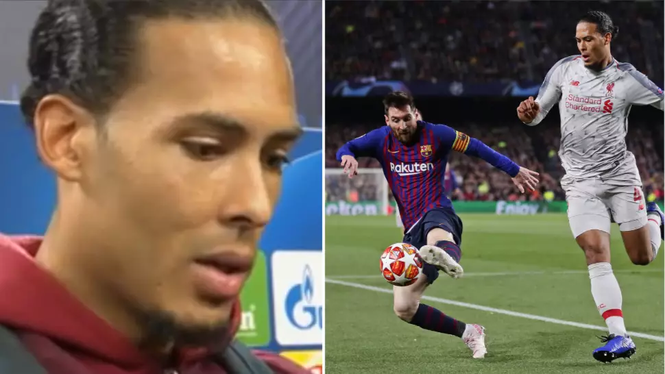 Virgil van Dijk Is "Glad" He Doesn't Have To Face Lionel Messi Every Season