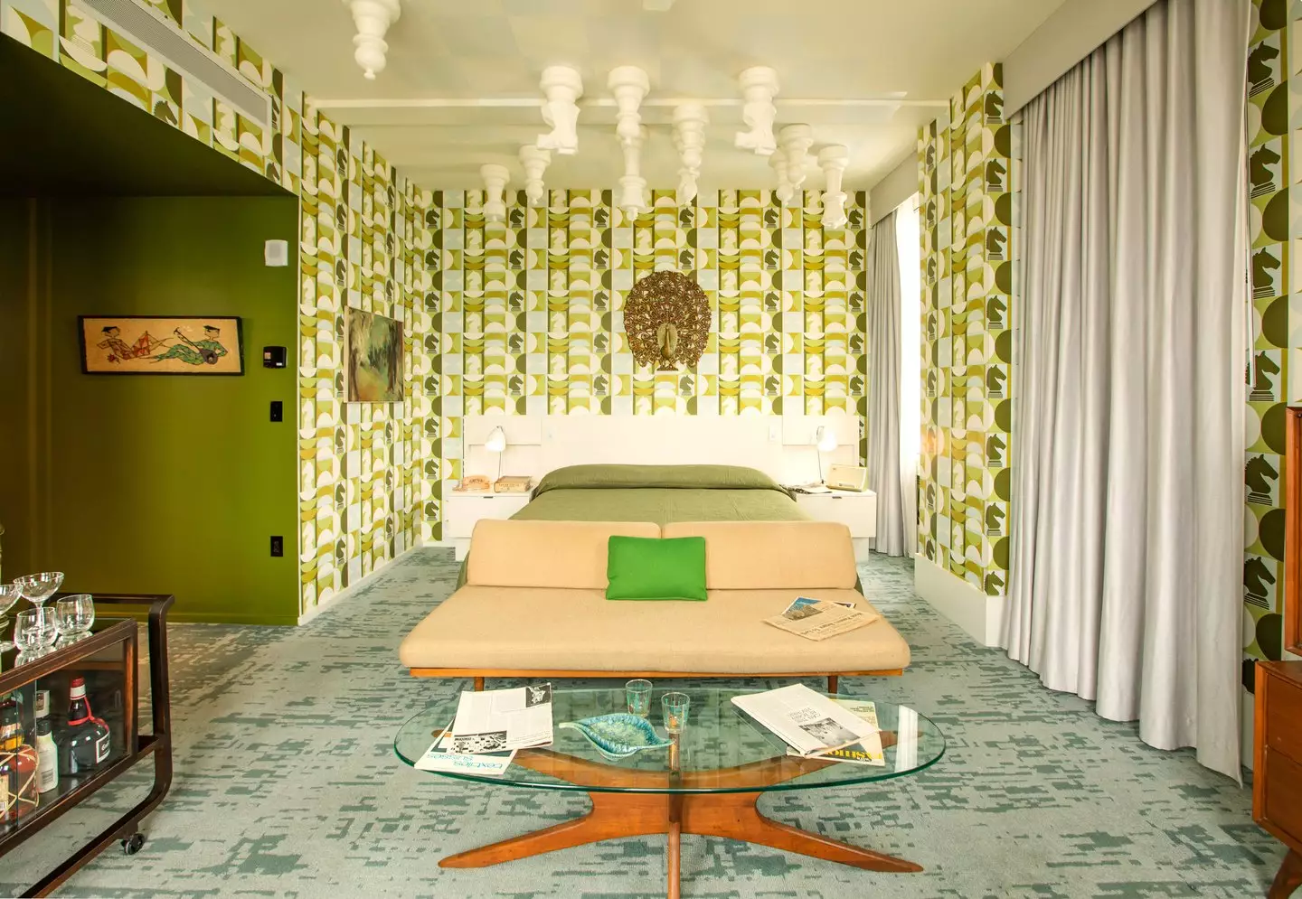 You can now stay in a retro hotel room inspired by Queen's Gambit (
