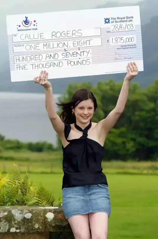 Callie Rogers was the UK's youngest lotto winner at 16.