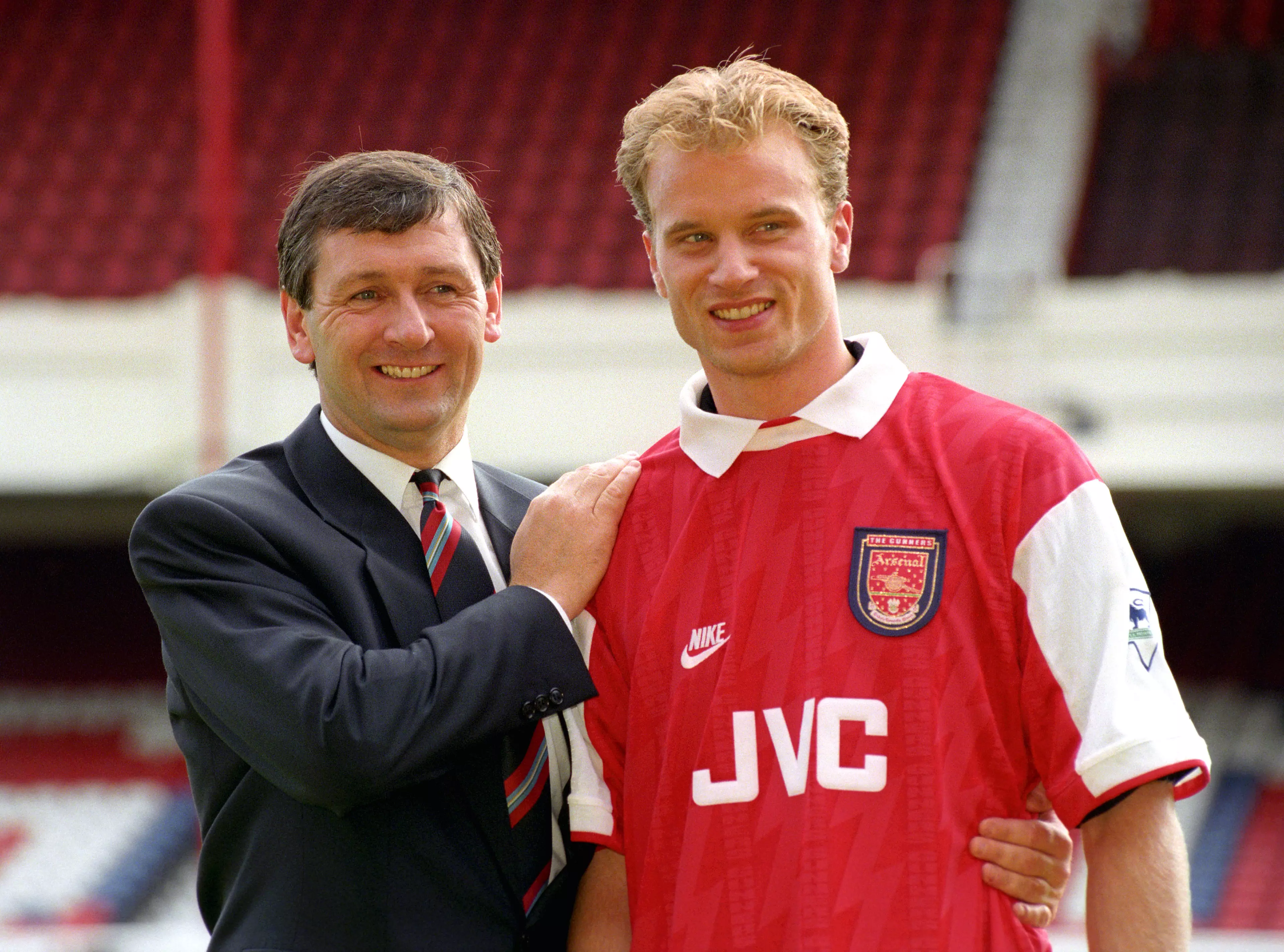 Bergkamp was former Gunners boss Bruce Rioch's first Arsenal signing. (Image