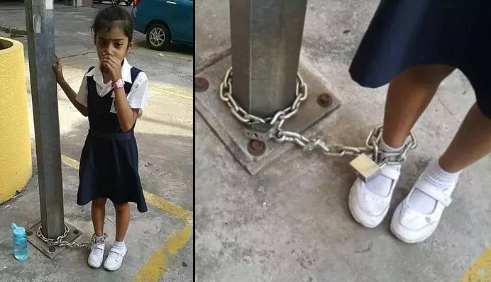 Mother Chained Daughter To Pole And Left Her There As Punishment