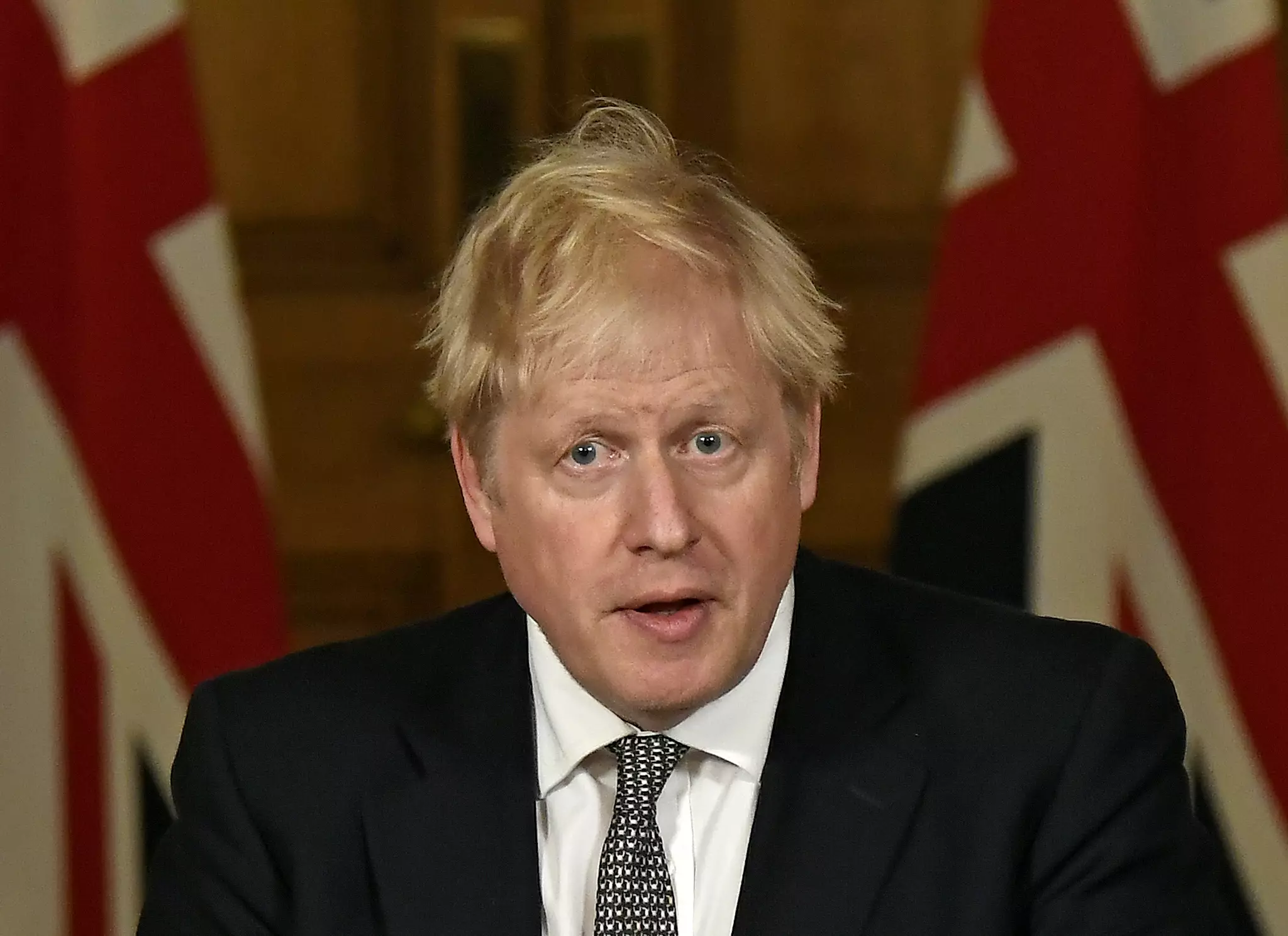 Boris Johnson addresses the nation on Saturday (