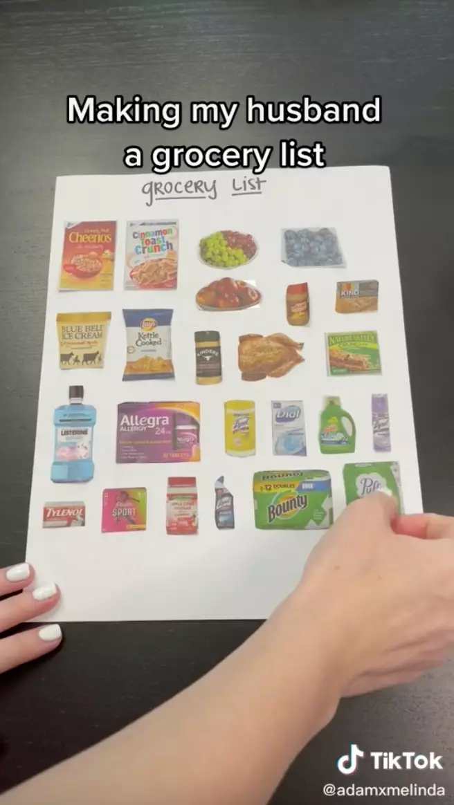 Melinda shared her 'genius' grocery list on TikTok (