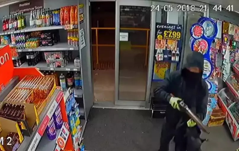 Another shopkeeper fought someone off with a magazine.