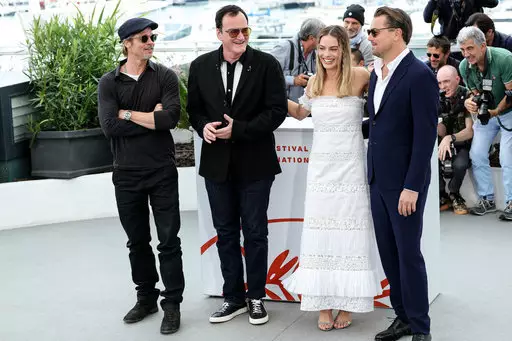 Brad Pitt, Quentin Tarantino, Margot Robbie and Leonardo DiCaprio at the Cannes Film Festival.