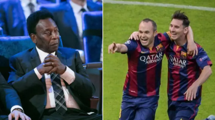 Andres Iniesta Brilliantly Responds To Pele's Criticism Of Lionel Messi