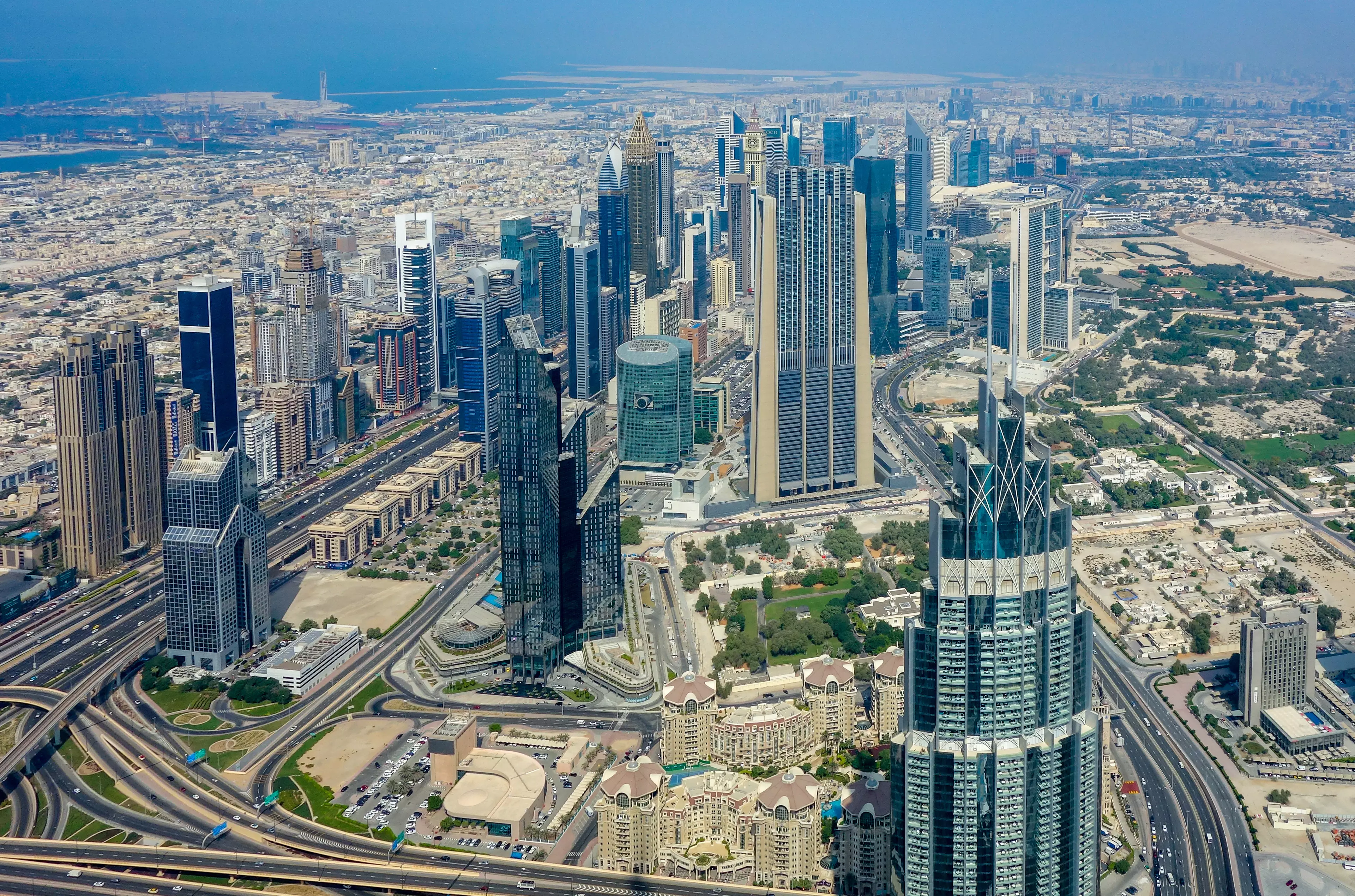 The present-day Dubai skyline.