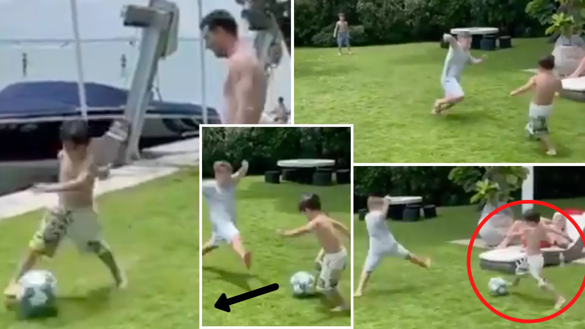 Mateo Messi Shows Shades Of Lionel Messi With 'Baller' Skills In Piggy In The Middle Game